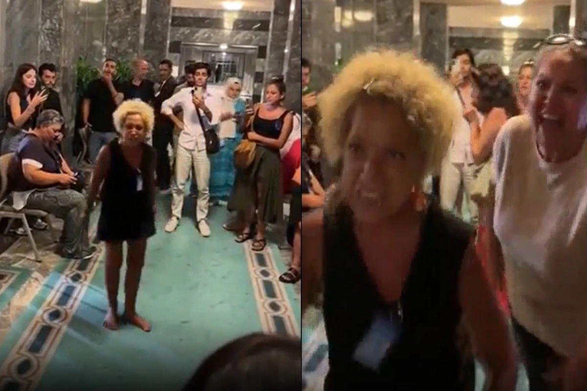 Böyük Millət Məclisinin dəhlizində etiraz: Bu millət səni bağışlamayacaq - VİDEO