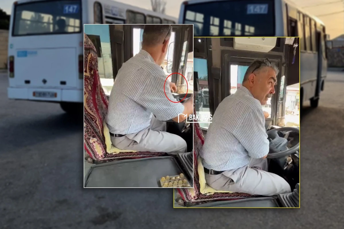 Avtobus sürücüsü ilə sərnişinlər arasında siqaret mübahisəsi :Keç arxada otur - VİDEO