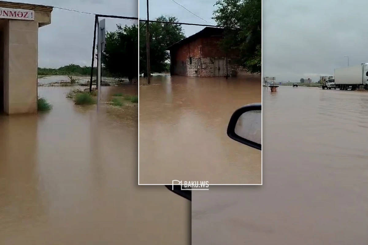 Azadkənd kəndi sel sularına qərq oldu - VİDEO
