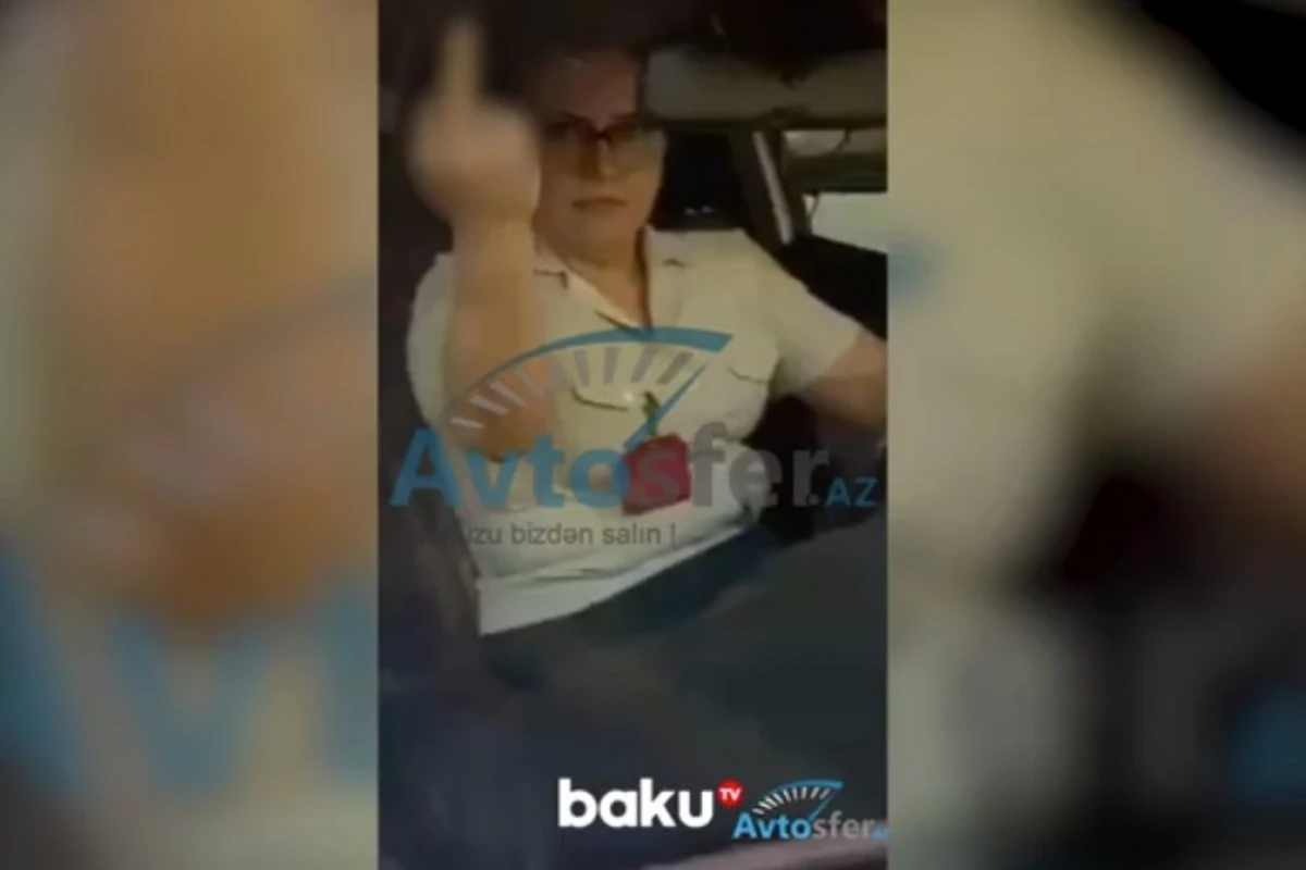 Qəza törədən sərhəd xidmətinin xanım əməkdaşı barmaq göstərib qaçdı - VİDEO
