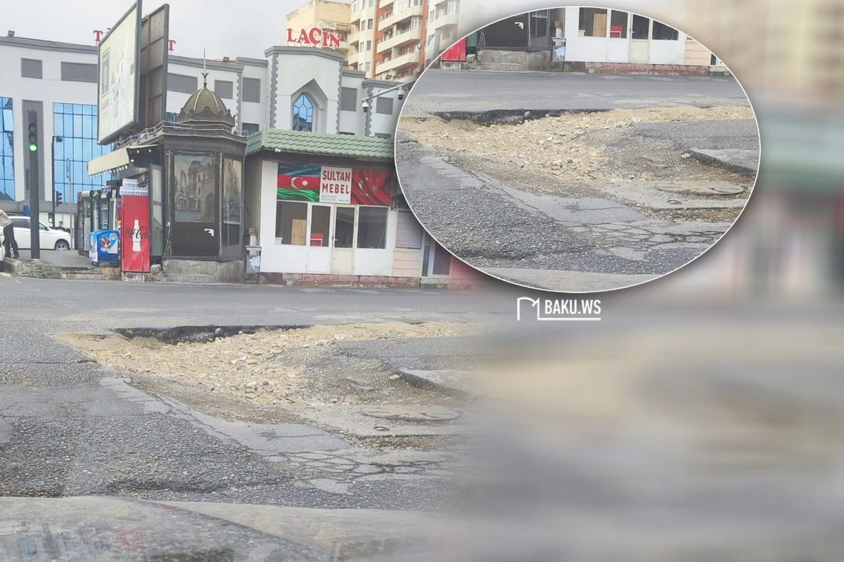 Qazılaraq asfaltı dağıdılan yol təmir olunacaq - YENİLƏNİB/FOTO