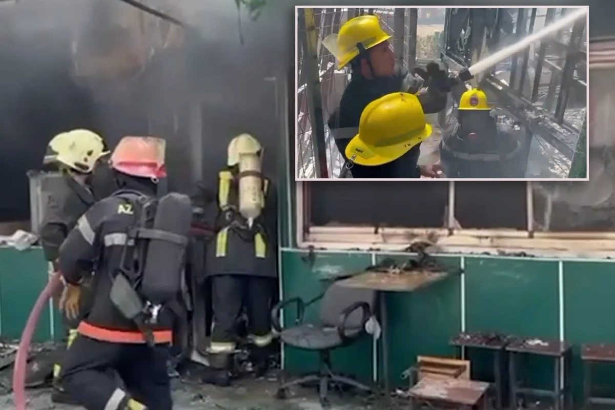 “8-ci kilometr bazarı”ndakı yanğında bir nəfər zəhərlənib - VİDEO - YENİLƏNİB 4 “8-ci kilometr bazarı”ndakı yanğında bir nəfər zəhərlənib - VİDEO - YENİLƏNİB 4