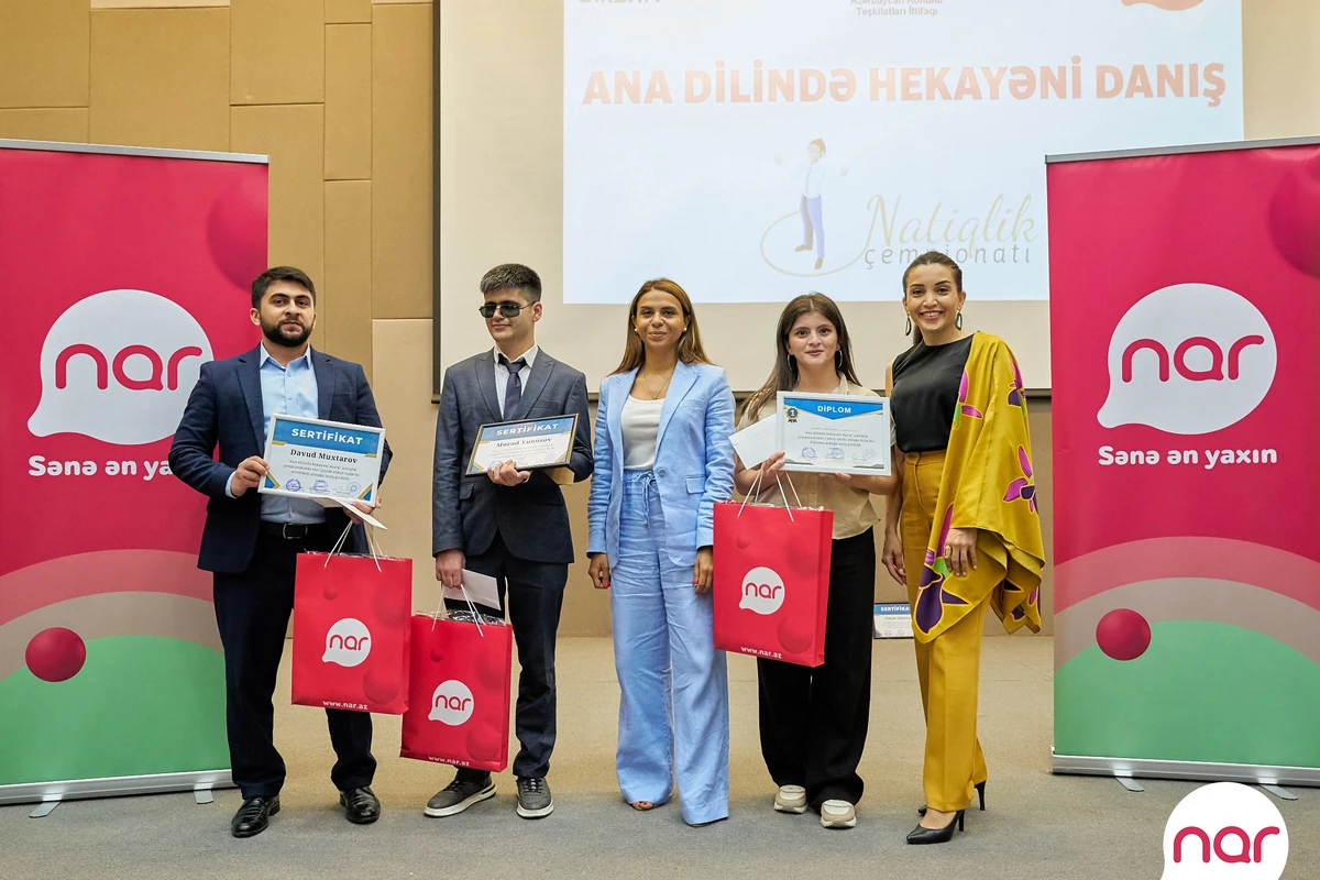 “Nar”ın dəstəyi ilə Azərbaycan əlifbası və Azərbaycan dili günündə natiqlik çempionatının qalibləri mükafatlandırıldı