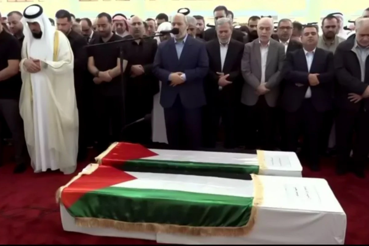 İsmayıl Haniyənin Dohadakı yas mərasimindən İLK GÖRÜNTÜLƏR - FOTO