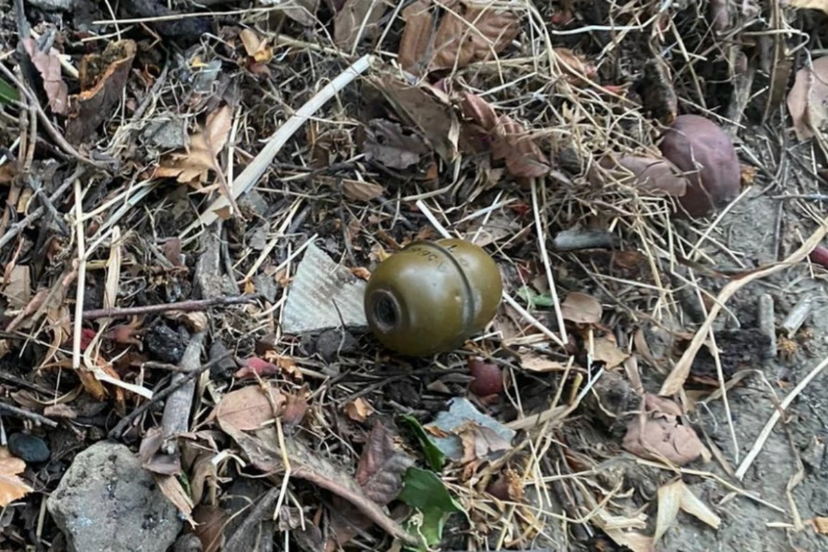 Qaraçuxurda əl qumbarası aşkarlandı - FOTO