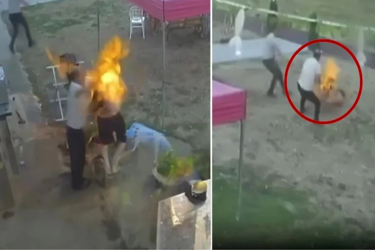 Kabab çəkən kişi canından oldu - Əvvəlcə yandı, sonra infarkt keçirdi - ANBAAN VİDEO