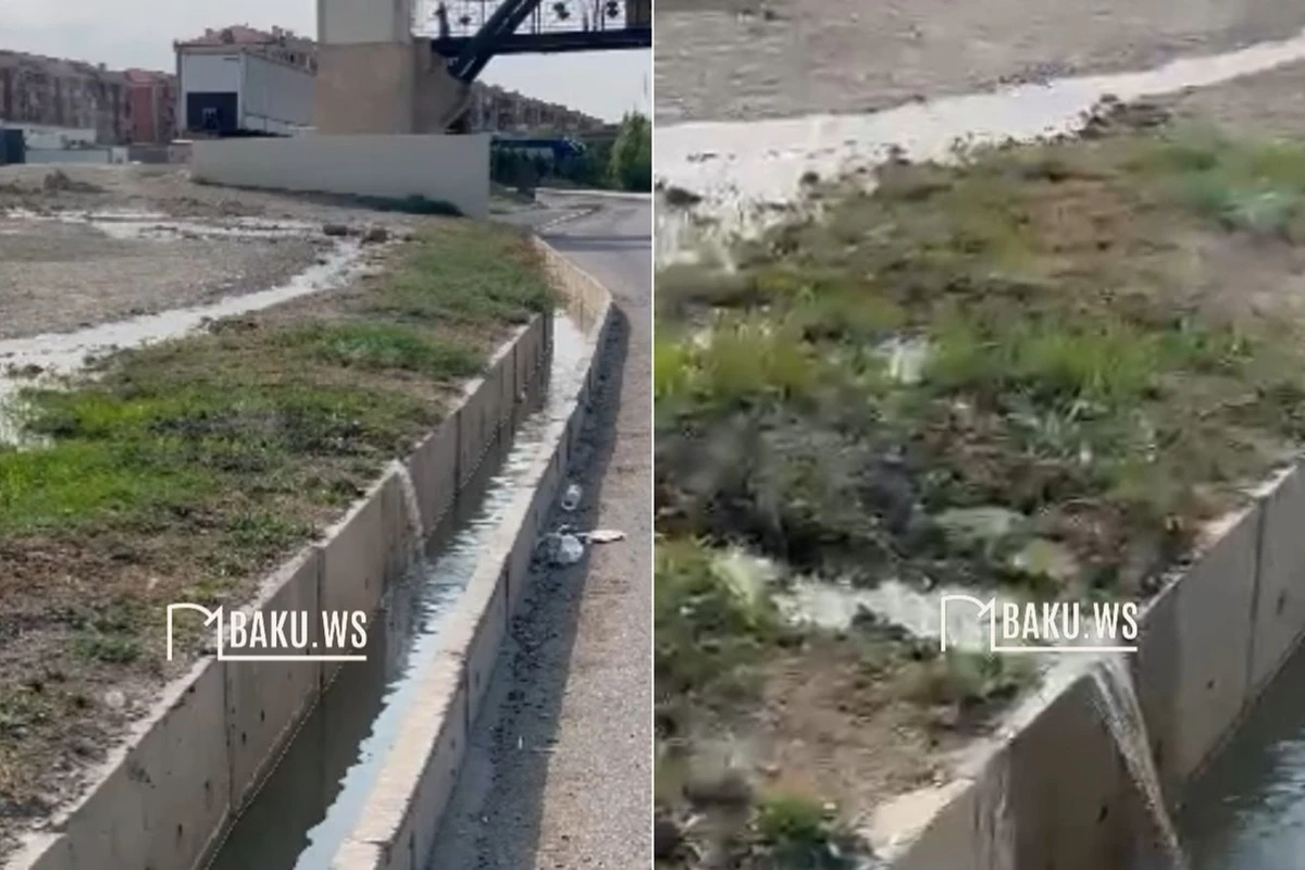 Müşfiqabadda içməli suyu küçəyə axıdırlar - VİDEO