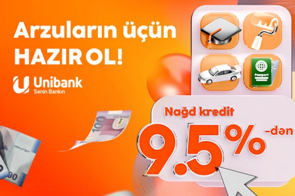 Unibank kredit faizini 9,5 %-ə endirdi