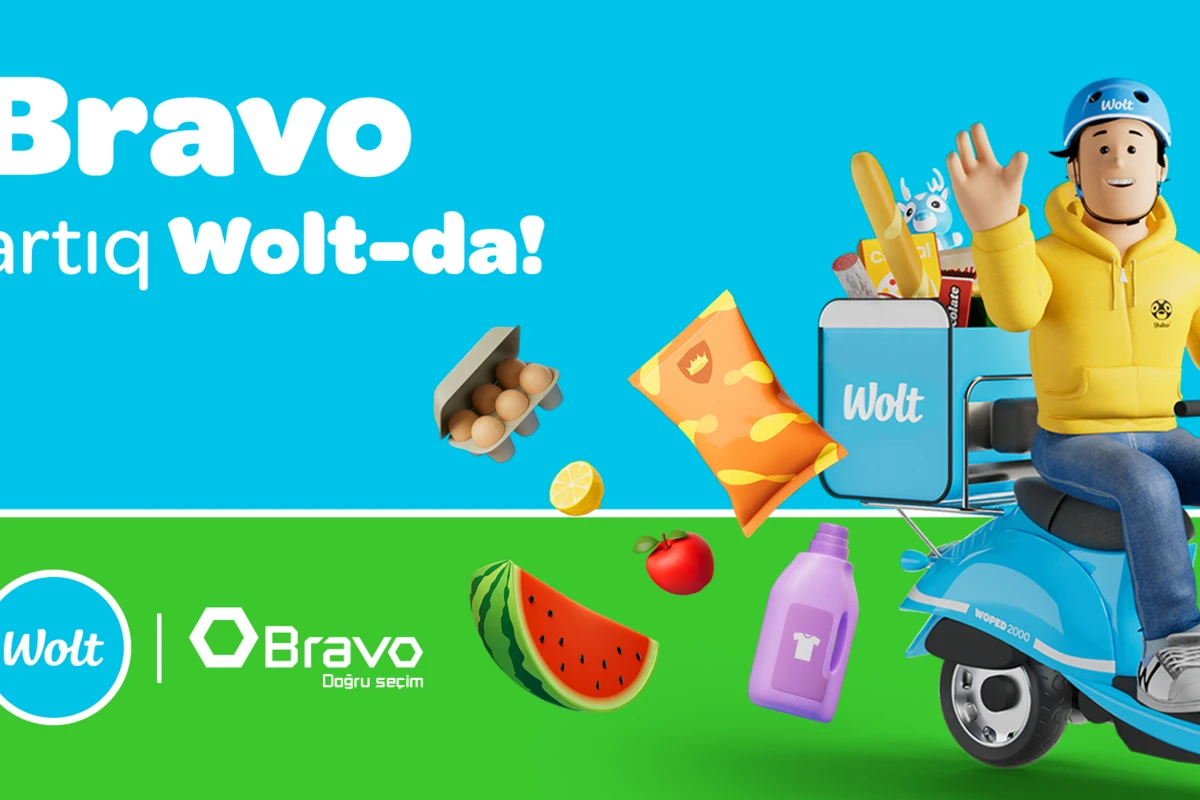 BRAVO-dan WOLT-la sürətli çatdırılma! ALIŞ-VERİŞ QAPINIZDA!