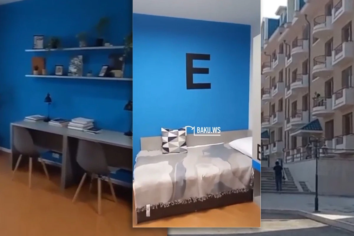 Xankəndidəki Qarabağ Universitetinin yataqxanasından görüntülər - VİDEO