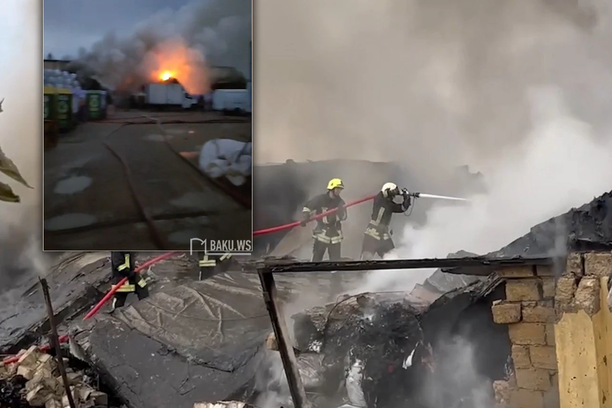 На складе одежды произошел пожар -ВИДЕО