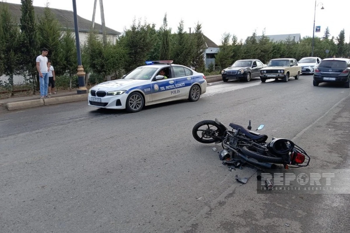 Cəlilabadda motosikletçi yol qəzasında xəsarət alıb - FOTO