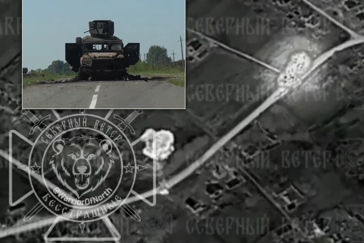 Момент удара по военной колонне ВСУ в Курске - ВИДЕО