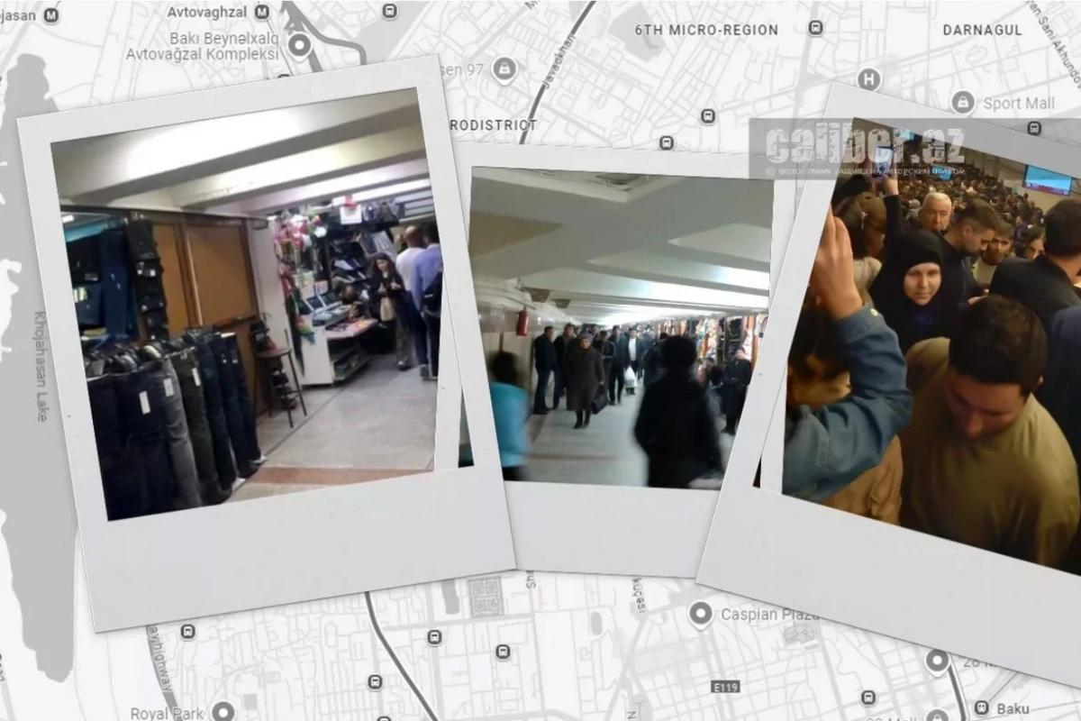 Şəxsi yeraltı keçid Bakı Metropoliteninin sərnişinlərinə təhlükə yaradır - FOTO