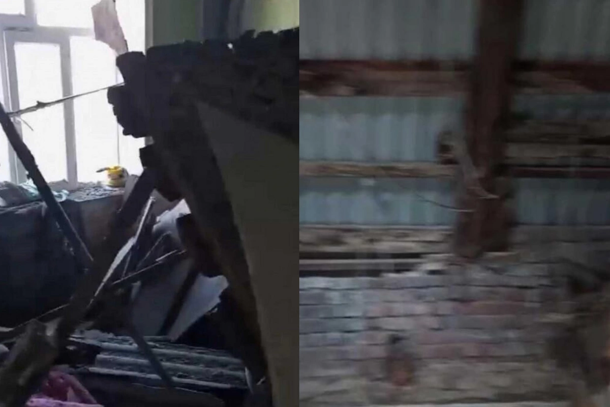 Mənzilin tavanı çökdü - Xəsarət alanlar var