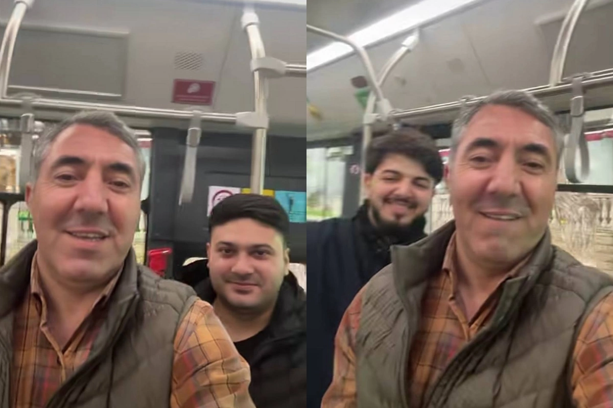 Əməkdar artist Xankəndidə avtobusdan istifadə etdi