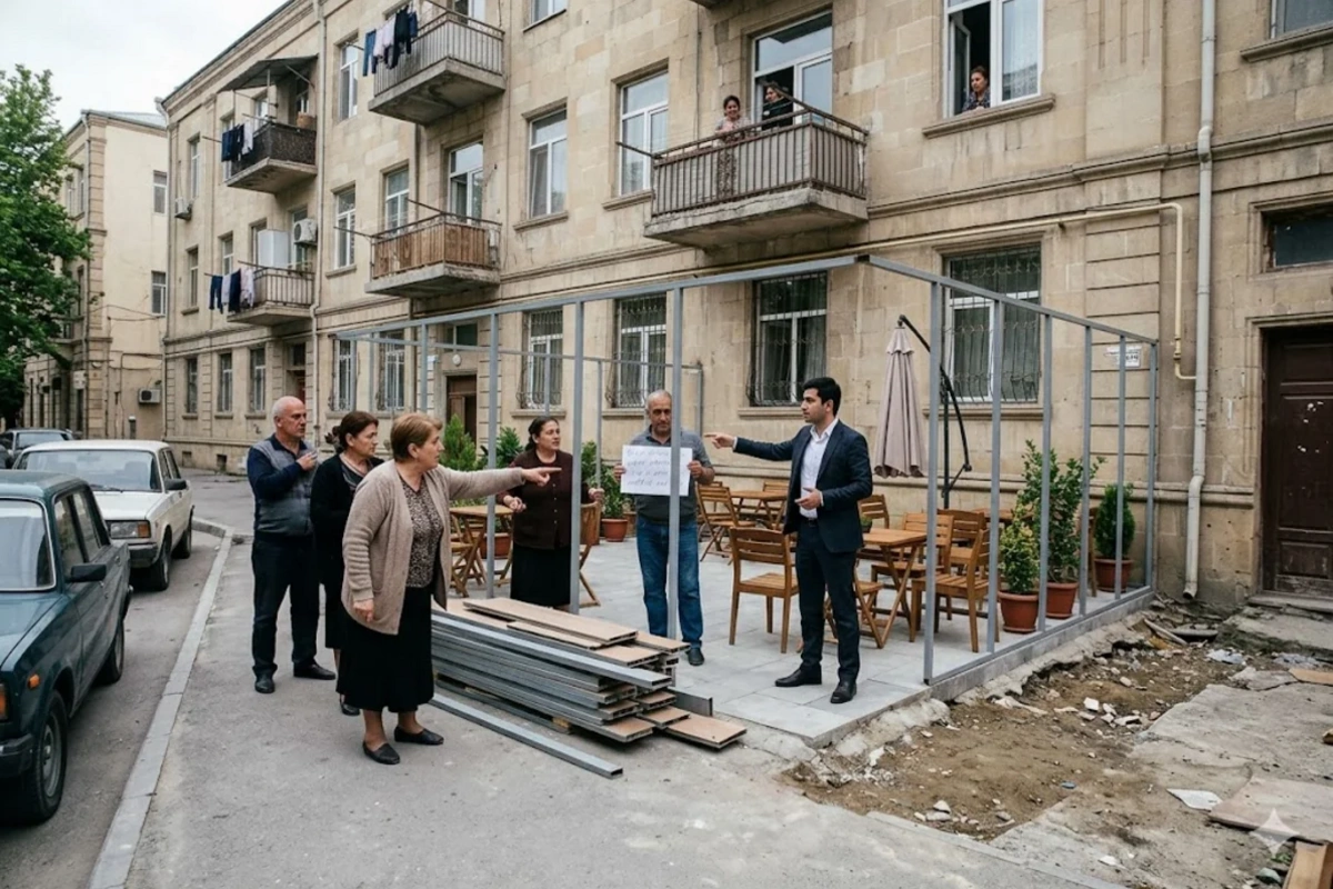 Obyekt sahibi ilə sakinlər arasında terras davası