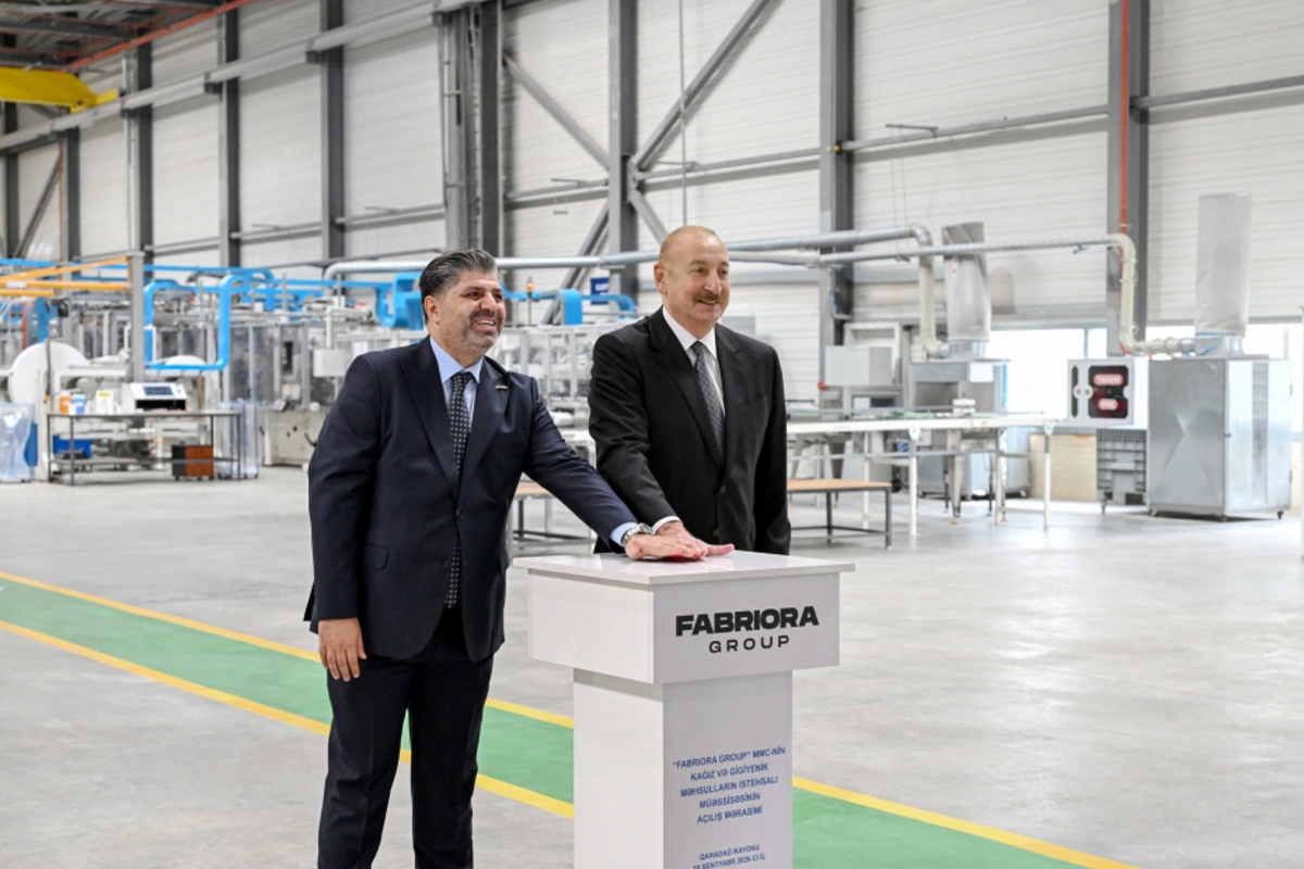 Ilham Aliyev attended the opening of a paper and hygiene products manufacturing enterprise in Garadagh district