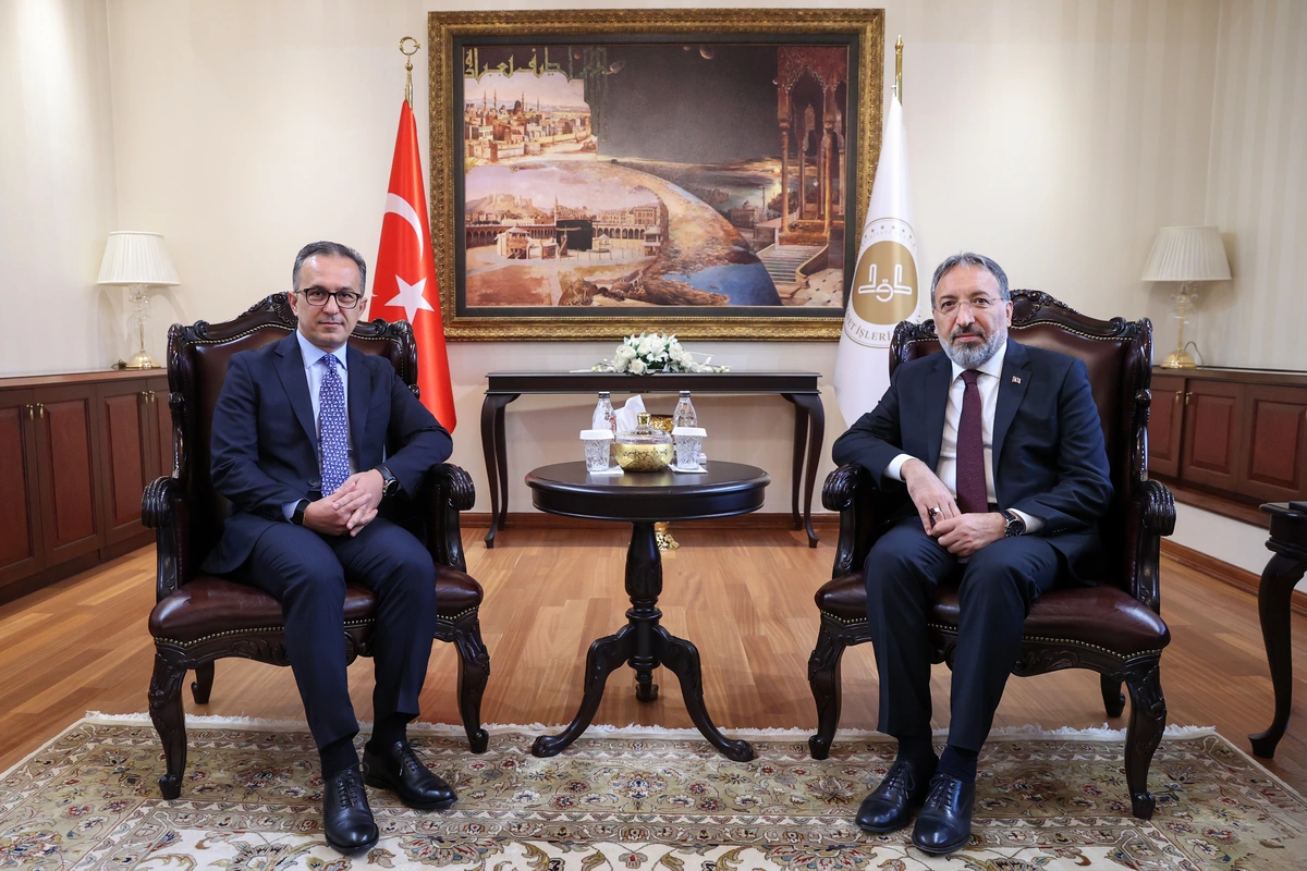 Dövlət Komitəsinin sədri Türkiyənin Diyanət İşləri İdarəsinin rəhbəri ilə görüşüb Dövlət Komitəsinin sədri Türkiyənin Diyanət İşləri İdarəsinin rəhbəri ilə görüşüb