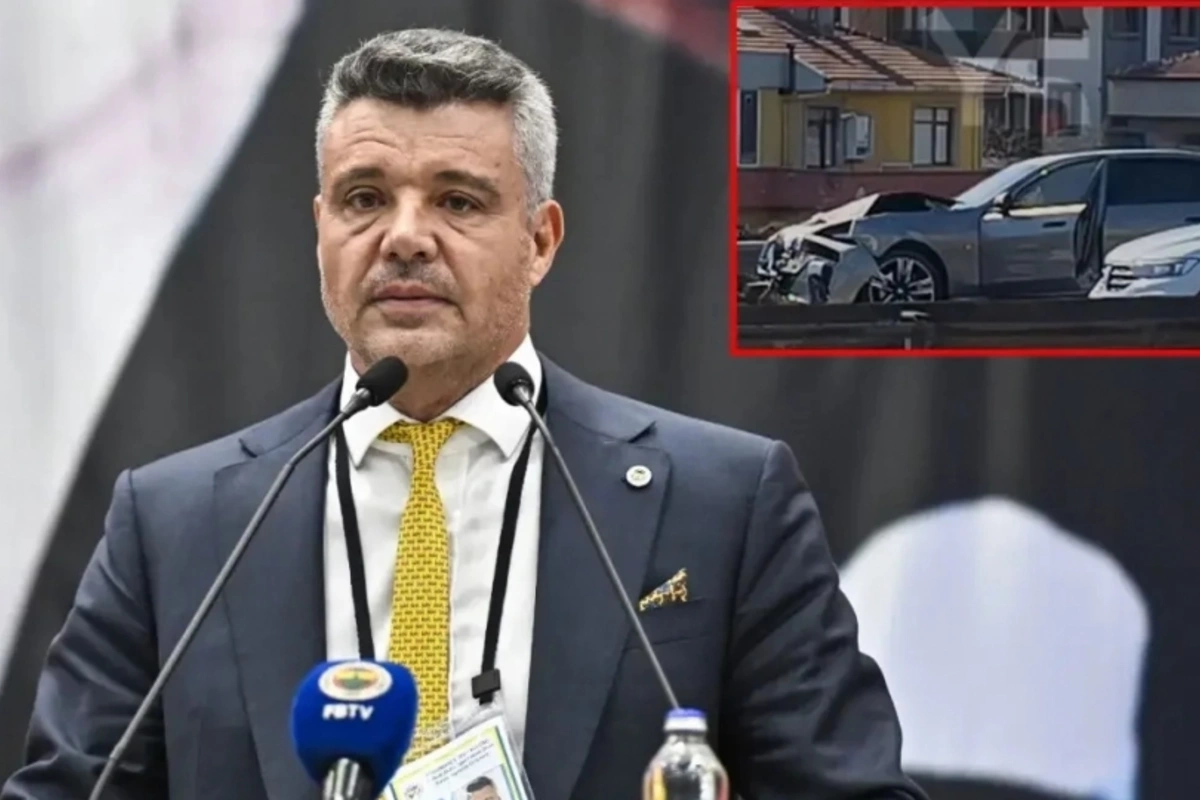 Fənərbağça klubunun prezidenti qəzaya düşüb - ANBAAN GÖRÜNTÜ