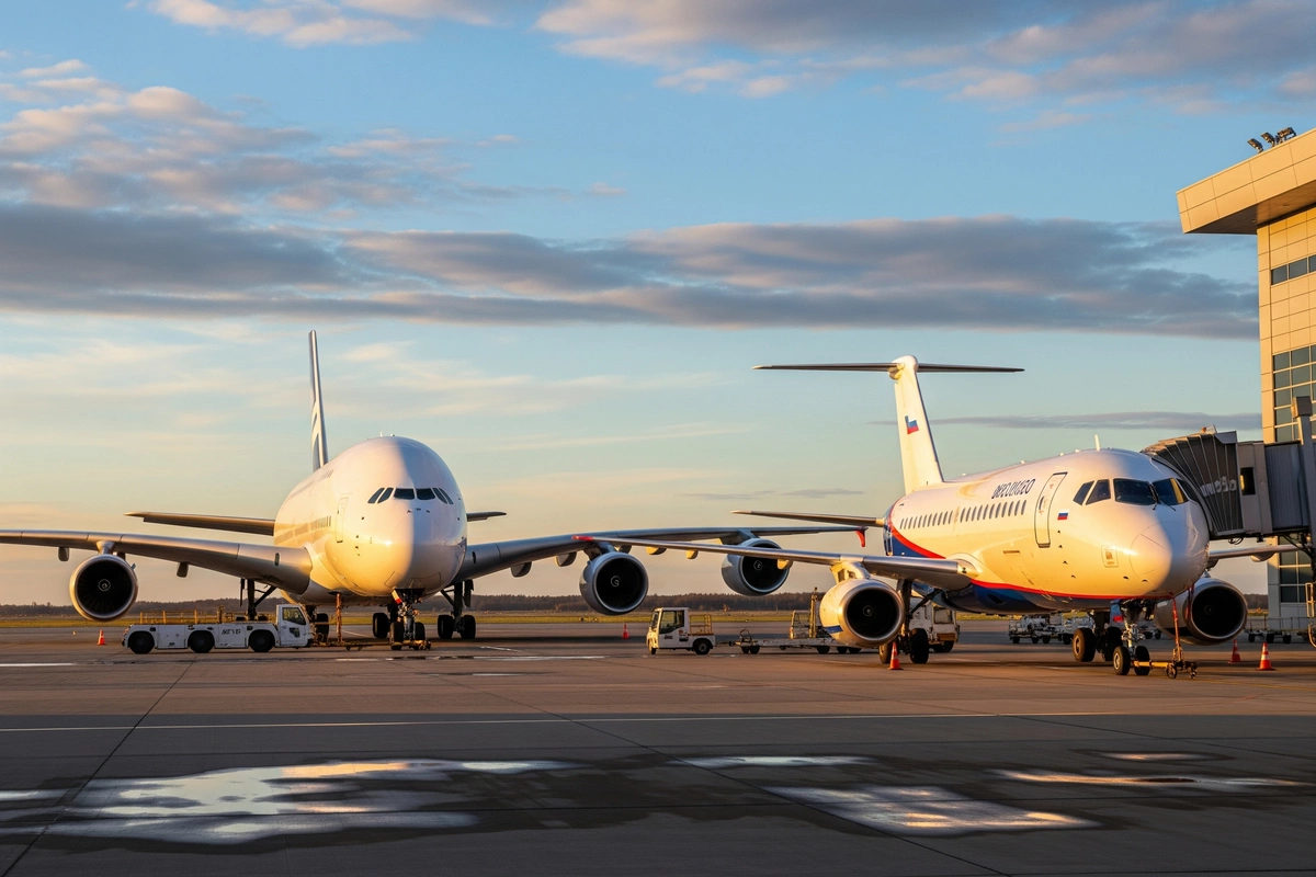 В аэропорту Шереметьево китайский Airbus врезался в Superjet России