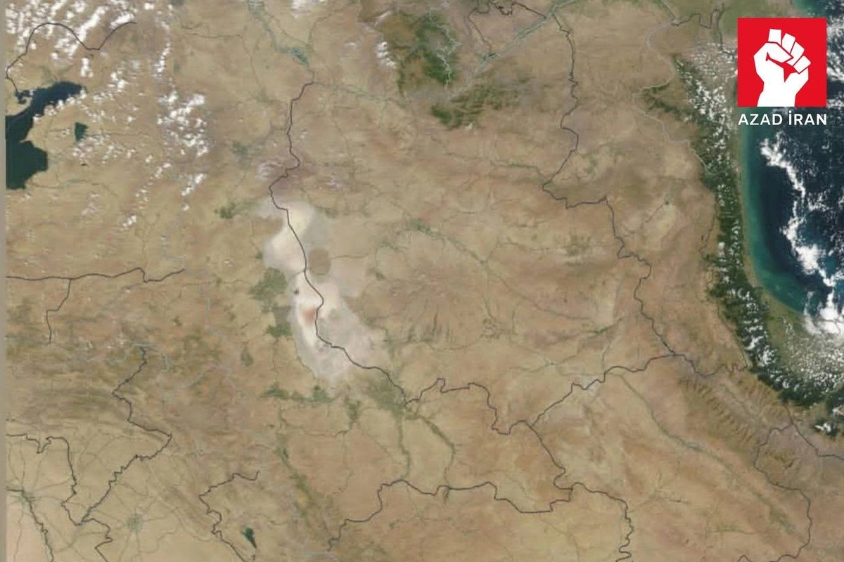 NASA: Urmiya gölü demək olar ki, tamamilə quruyub NASA: Urmiya gölü demək olar ki, tamamilə quruyub