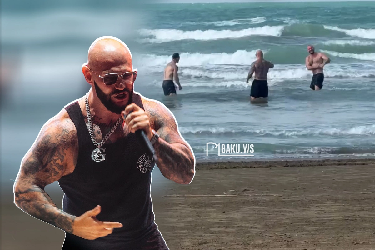 Məşhur reper Xəzər dənizində belə görüntüləndi Məşhur reper Xəzər dənizində belə görüntüləndi