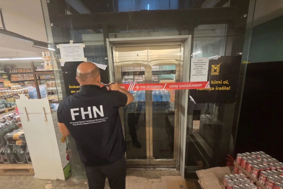 Bakıda marketin liftinin fəaliyyəti dayandırılıb