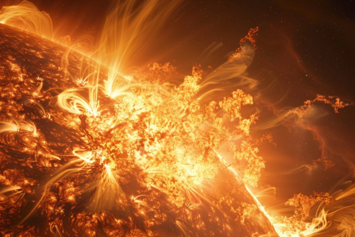 На Солнце произошла серия из трех сильных вспышек