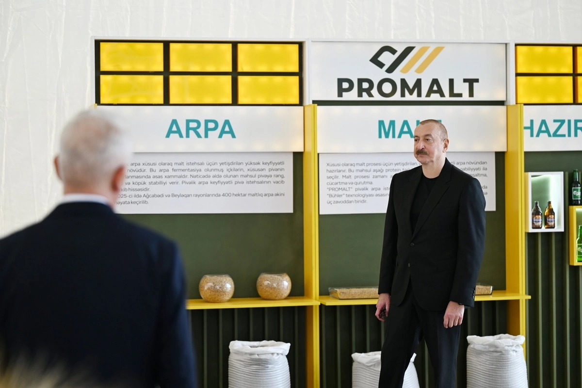 İlham Əliyev İmişlidə Promalt MMC-nin arpa emalı müəssisəsinin açılışını edib İlham Əliyev İmişlidə Promalt MMC-nin arpa emalı müəssisəsinin açılışını edib