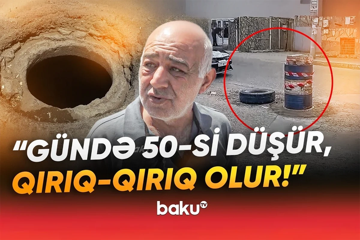 Masazırda sürücülər faciənin bir addımlığında: Avtomobillər quyuya düşür