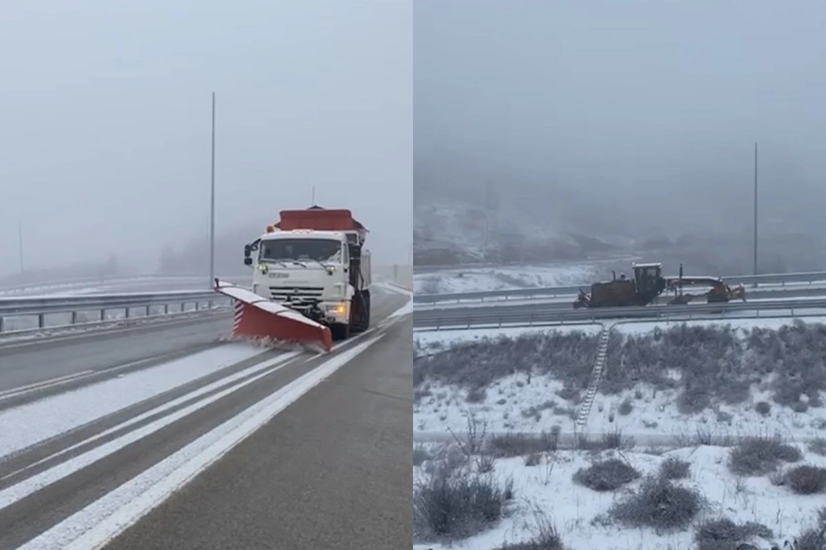 Zəfər yolu qardan təmizlənir