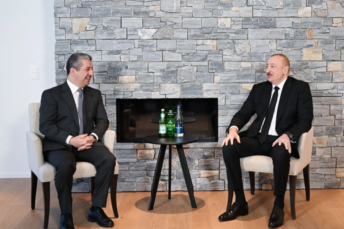 Президент Ильхам Алиев встретился в Давосе с премьер-министром региона Иракский Курдистан
