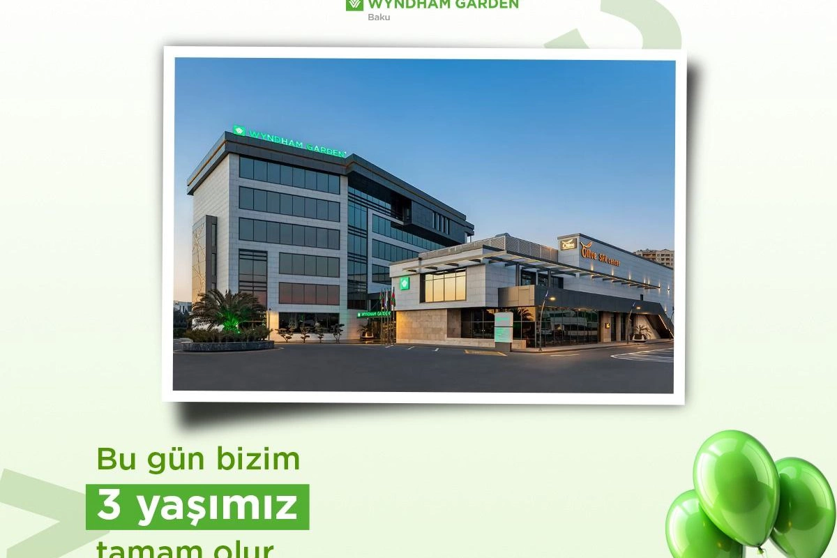 Wyndham Garden Baku hoteli bu gün 3 yaşını qeyd edir. Wyndham Garden Baku hoteli bu gün 3 yaşını qeyd edir.