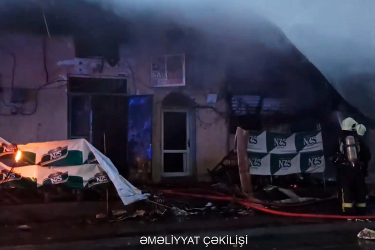 Sabunçu bazarında yanğın olub Sabunçu bazarında yanğın olub