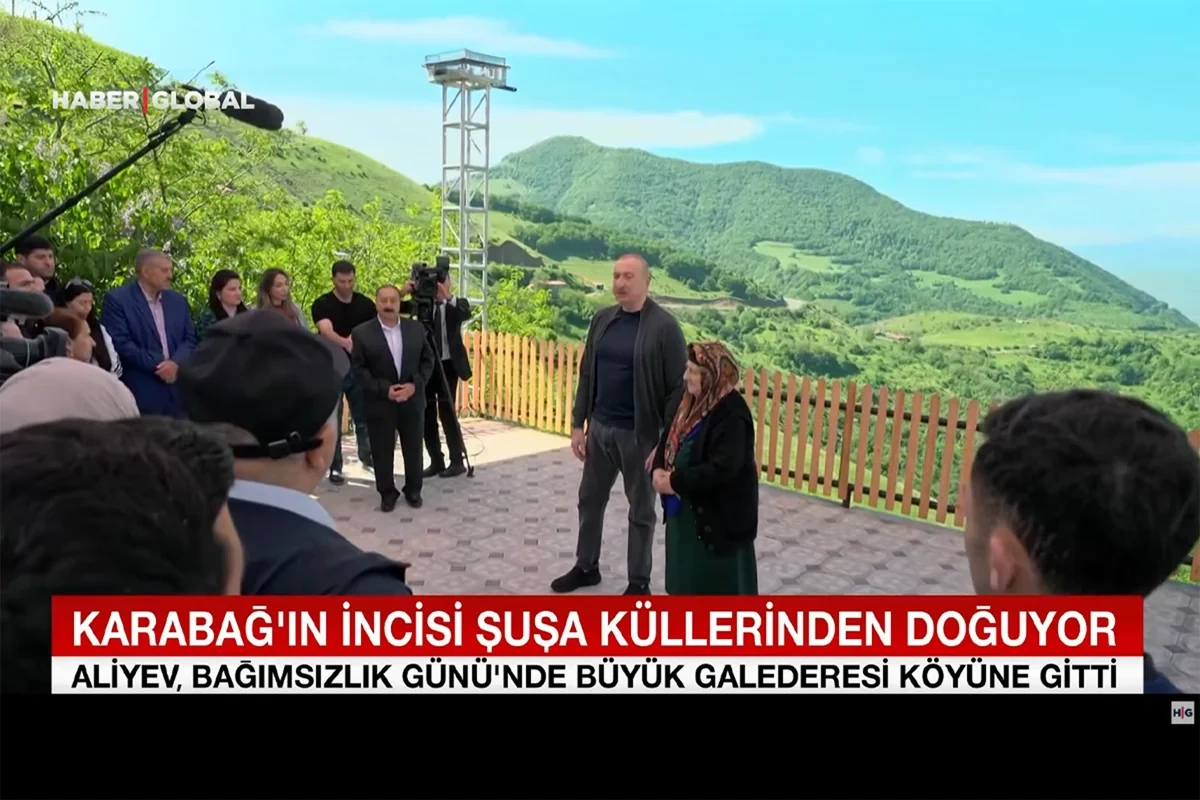 The warm conversation of President Ilham Aliyev with the residents of Boyuk Galadarasi village was widely covered in the Haber Global report