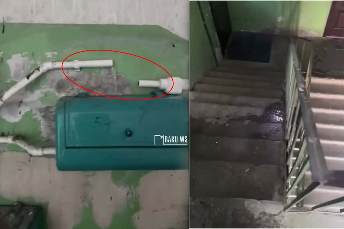 Bakıda vətəndaşın su xəttini kəsdilər - Blok su içində qaldı