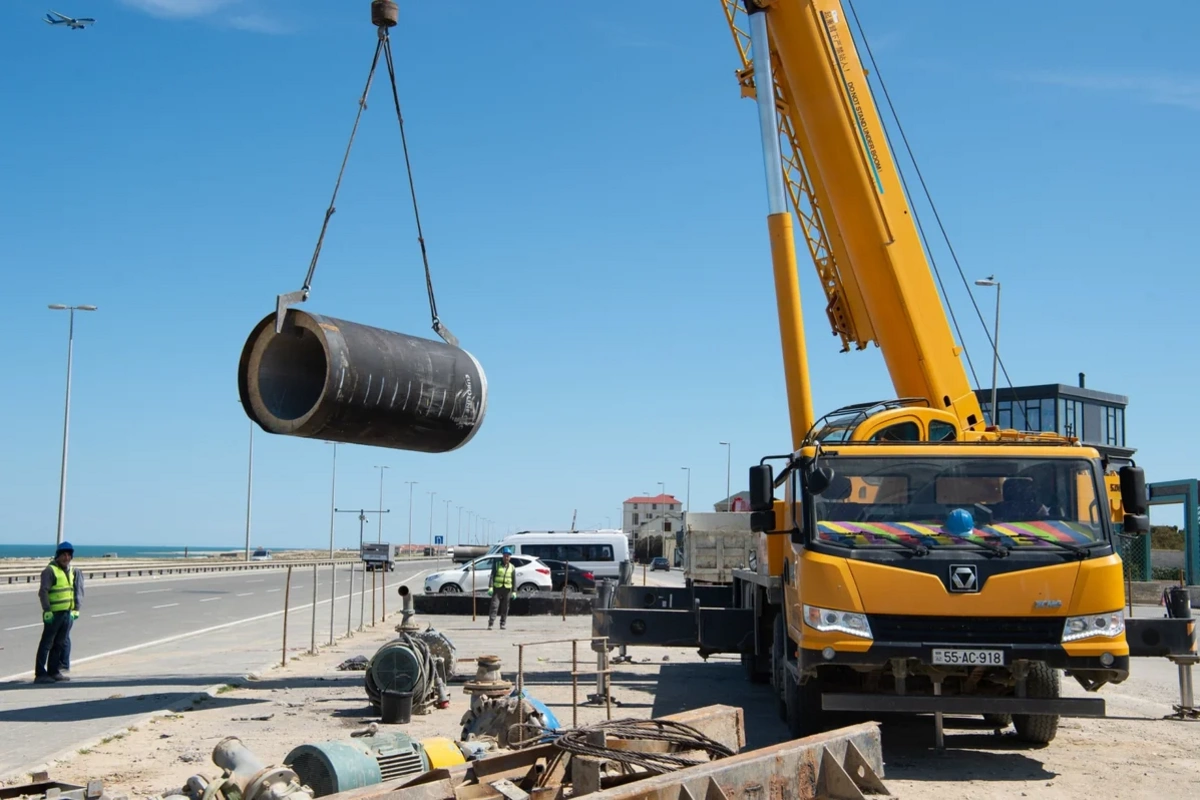Pirşağıda iri kanalizasiya layihəsi icra olunur