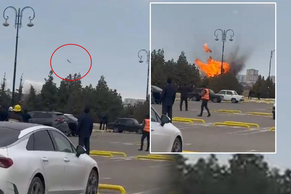 Naxçıvan Beynəlxalq Hava Limanına DRONUN DÜŞMƏ ANI