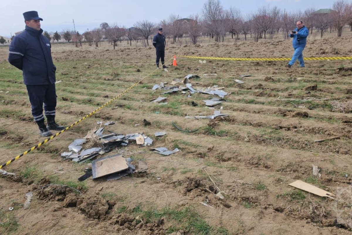 Naxçıvanda məktəb yaxınlığına düşən dronun qalıqları