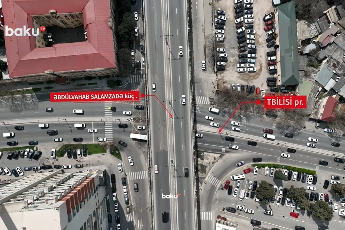 Транспортный хаос на пересечении улицы Саламзаде и Тбилисского проспекта: в чем причина пробок?