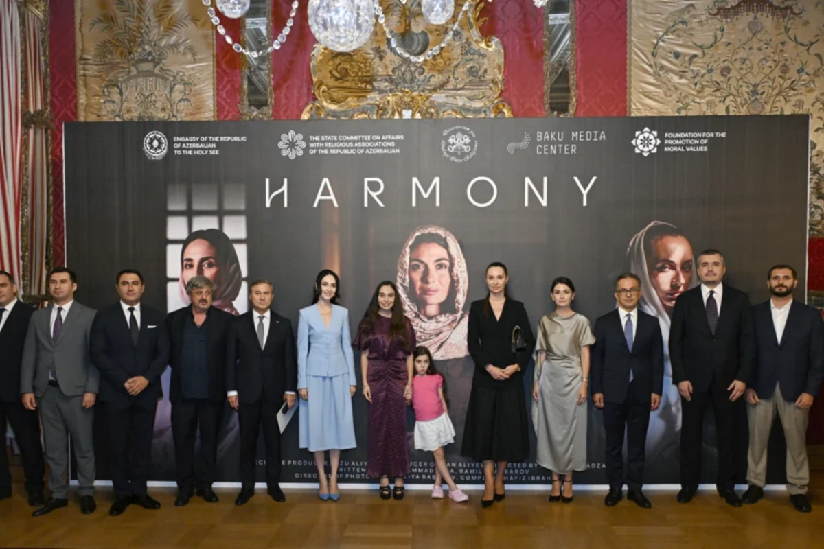 Leyla Əliyeva Romada Harmoniya sənədli filminin təqdimatında iştirak edib