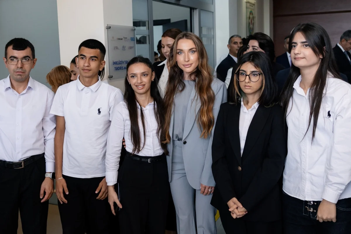 Alyona Əliyeva Bakıda İnklüziv Təlim və Tədris Mərkəzinin açılış mərasimindən paylaşım edib