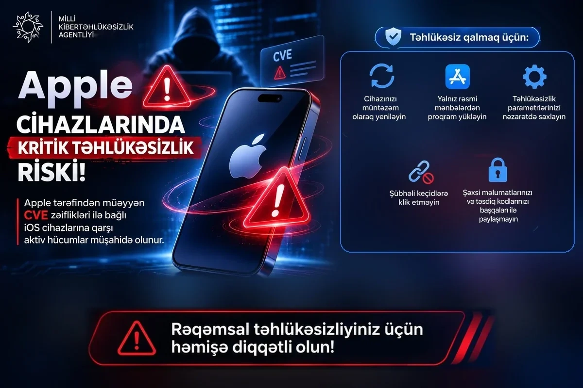 В Азербайджане предупредили об угрозах взлома устройств Apple