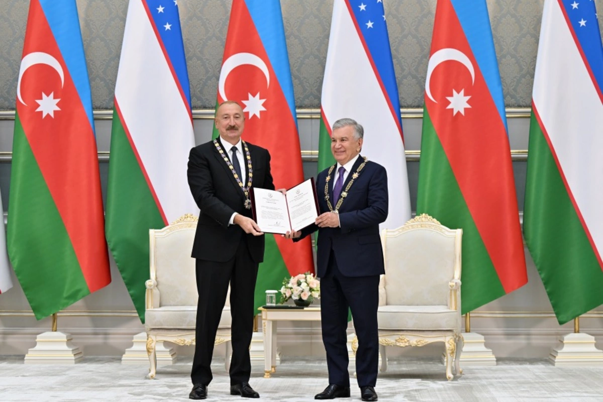 Daşkənddə Azərbaycan və Özbəkistan prezidentlərinin təltifolunma mərasimi keçirilib
