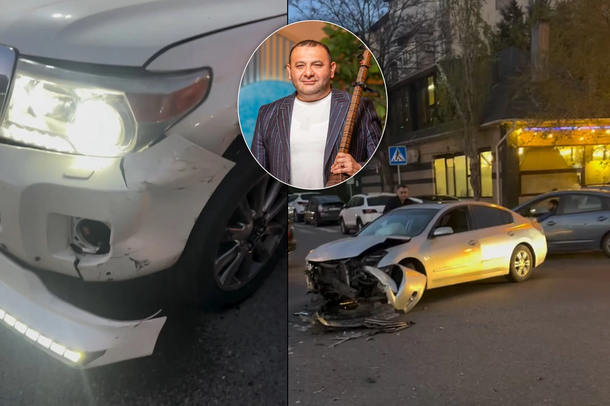 Aşıq Namiq Fərhadoğlu lüks avtomobili ilə qəza törətdi