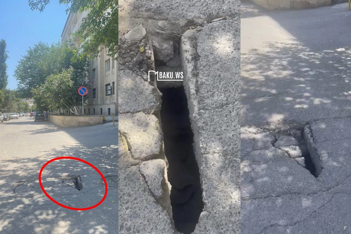 Bakıda küçənin ortasında ÖLÜM QUYUSU Bakıda küçənin ortasında ÖLÜM QUYUSU