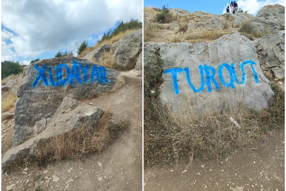 Şuşa qayalarını xatirə dəftərinə çevirən şəxslər CƏZALANDIRILDILAR - Polisdən daha bir uğurlu əməliyyat