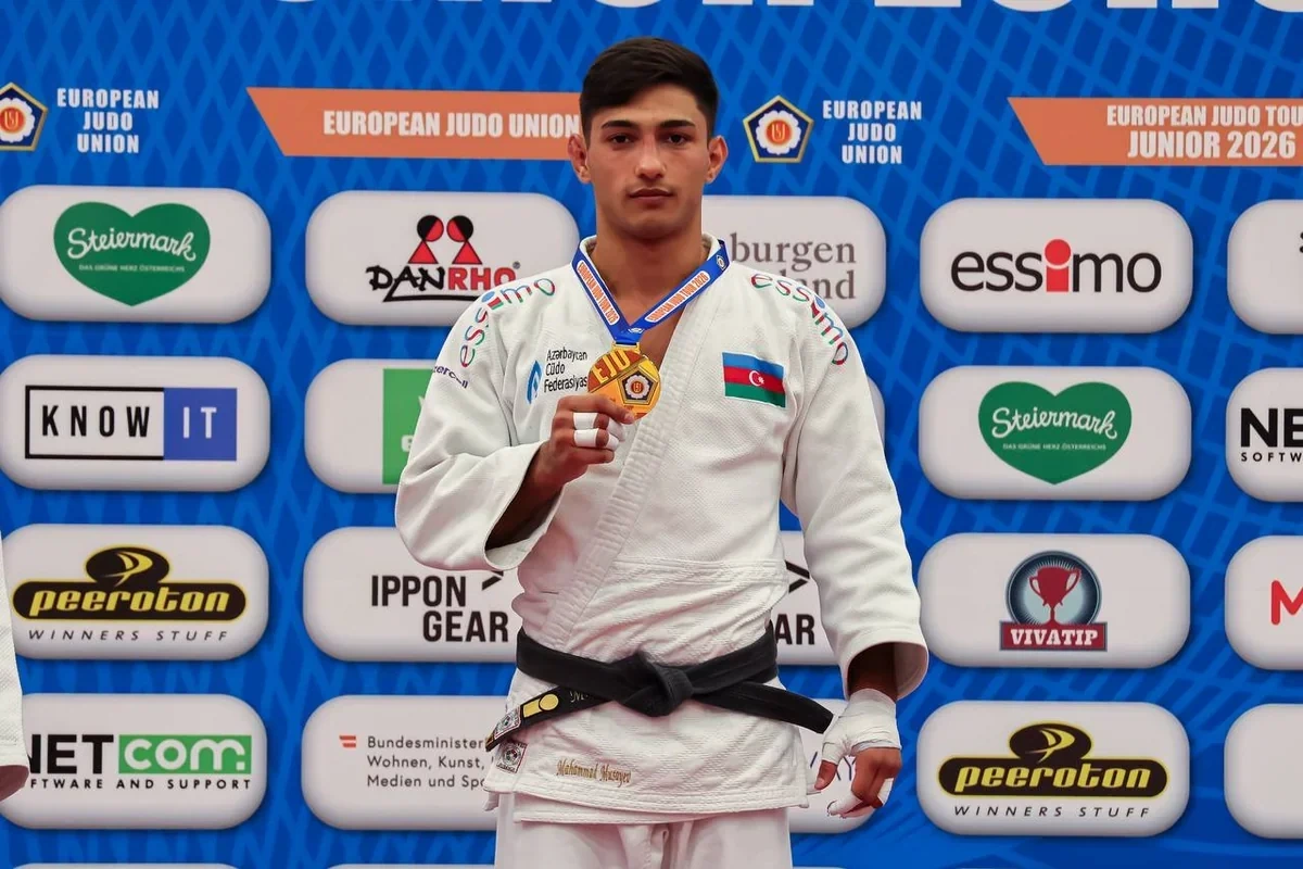 Cüdo millimiz Avropa Kubokunun ilk günündə qızıl medal qazanıb