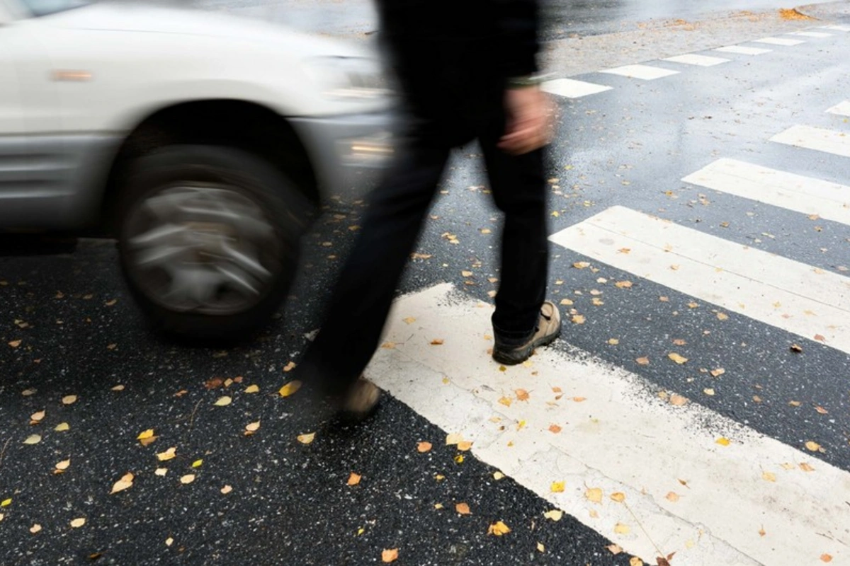 In Azerbaijan, a driving school car fatally struck a man